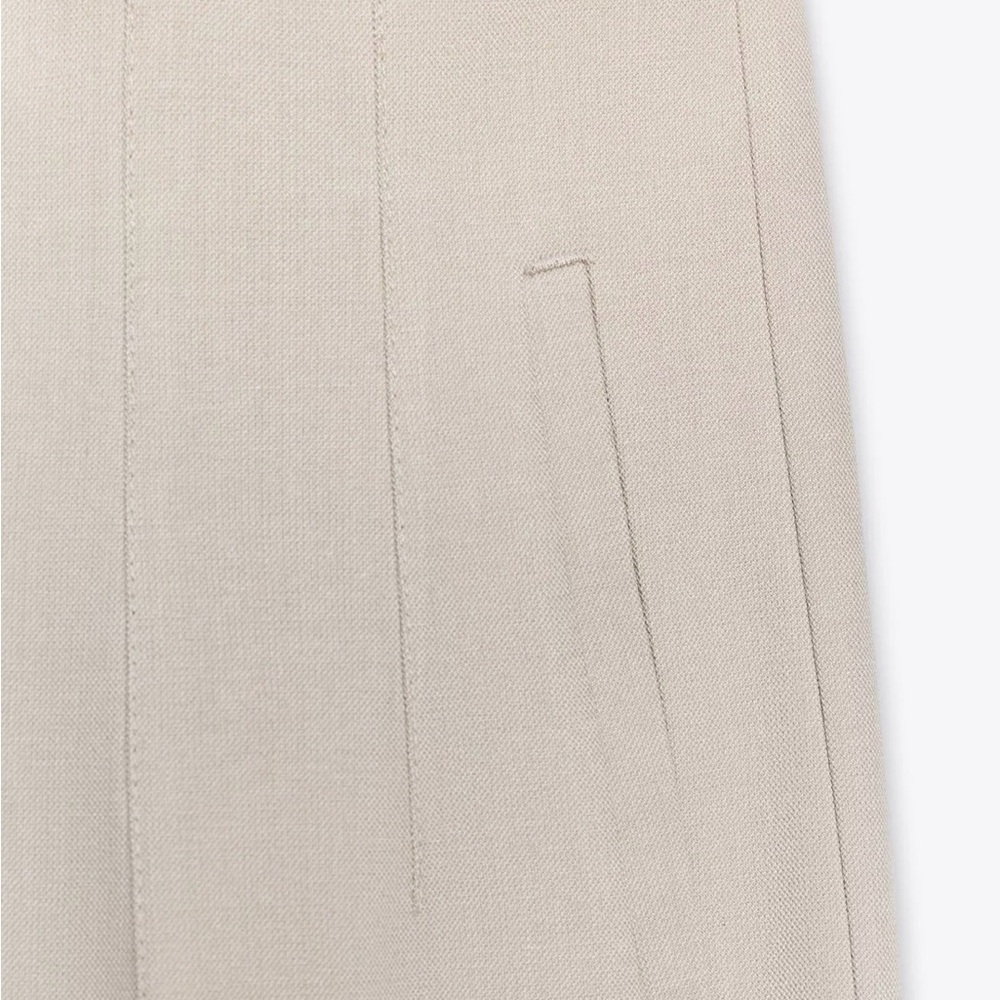 Zara Cream High Waisted Pants